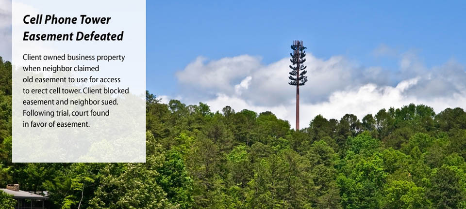 Cell phone tower easement defeated